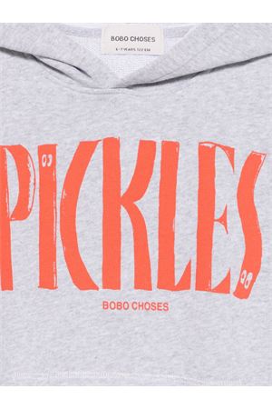 felpa col cappuccio in cotone grigio BOBO CHOSES KIDS | B126AC051.